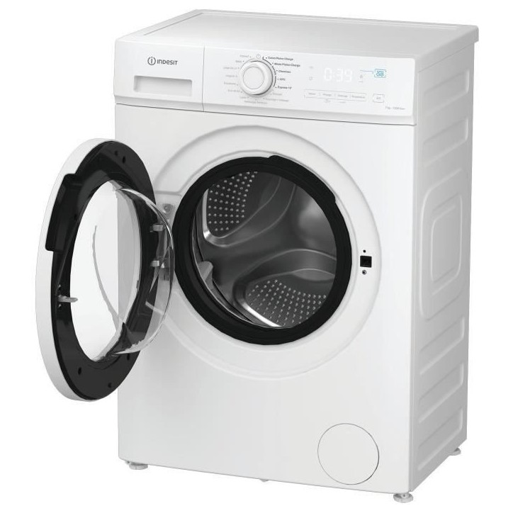 Lave-linge hublot INDESIT IMA762MYTIMEFR - 7 kg - Induction - 1200 trs/min - Push&Go - Classe A - Blanc