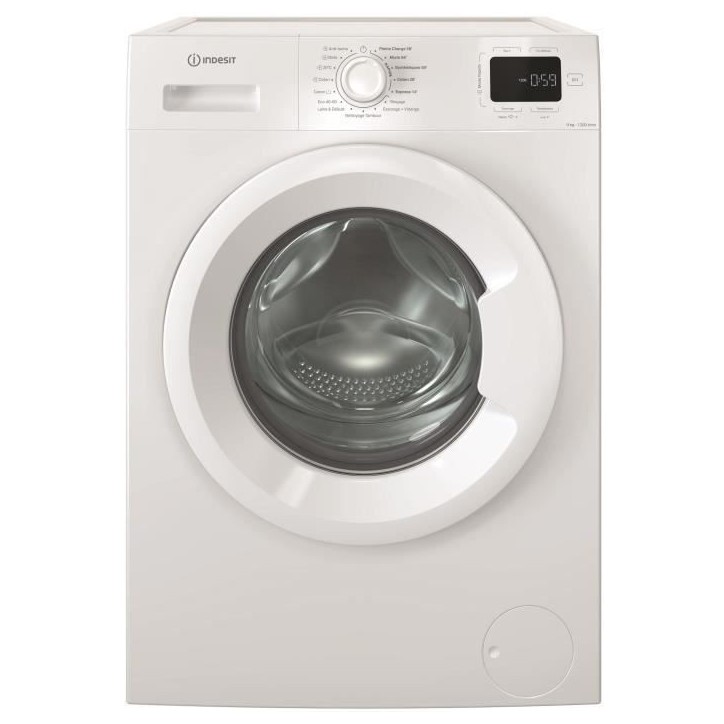 Lave-linge hublot INDESIT IM962MYTIMEFR MyTime - 9 kg - Induction - L60cm - 1200 trs/min - Classe A - Blanc Lave-linge hublot INDESIT IM962MYTIMEFR MyTime - 9 kg - Induction - L60cm - 1200 trs/min - Classe A - Blanc