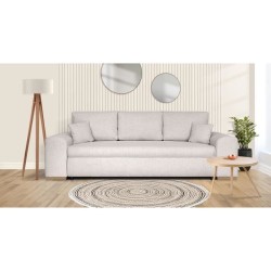 Canapé convertible avec coffre de rangement 3 places - INDIAN - Tissu