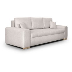 Canapé convertible avec coffre de rangement 3 places - INDIAN - Tissu