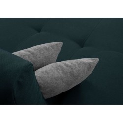 Canapé d'angle convertible réversible + coffre de rangement - Tissu