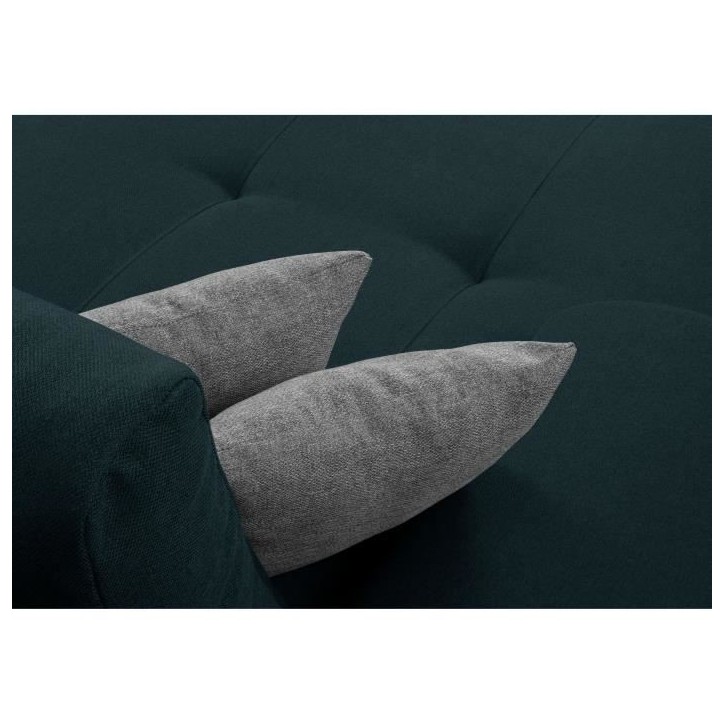 Canapé d'angle convertible réversible + coffre de rangement - Tissu Bleu - L 289 x P 94/188 x H 88 cm - INDIAN Canapé d'angle convertible réversible + coffre de rangement - Tissu Bleu - L 289 x P 94/188 x H 88 cm - INDIAN