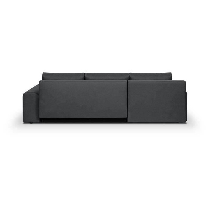 Canapé d'angle convertible réversible 5 places Indian - Tissu gris foncé - L 289 x P 94/188 x H 88 cm Canapé d'angle convertible réversible 5 places Indian - Tissu gris foncé - L 289 x P 94/188 x H 88 cm