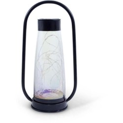 Lanterne solaire - GARDEN ID Noir - Ø18 H34 cm - Batterie AAA - Auton