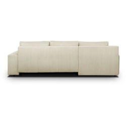 Canapé d'angle convertible - 5 places - INDIAN - Tissu velours côtel