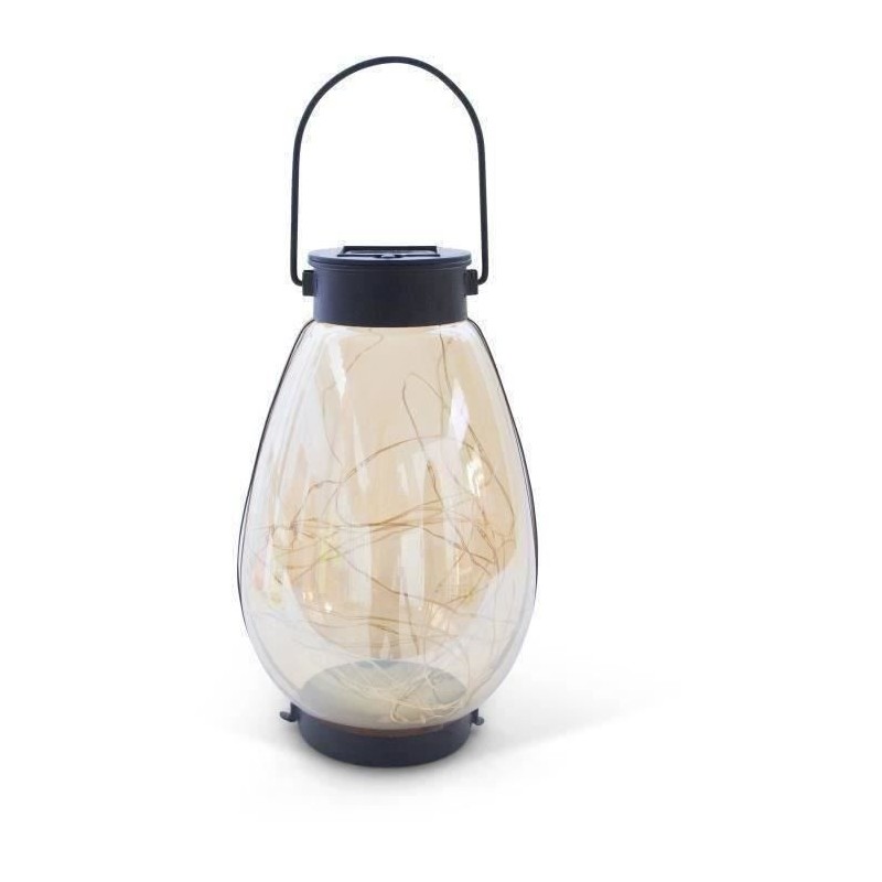 Lanterne Solaire - GARDEN ID Bali - Ø14 H23 cm - Éclairage 6-8h - Ac Lanterne Solaire - GARDEN ID Bali - Ø14 H23 cm - Éclairage 6-8h - Ac