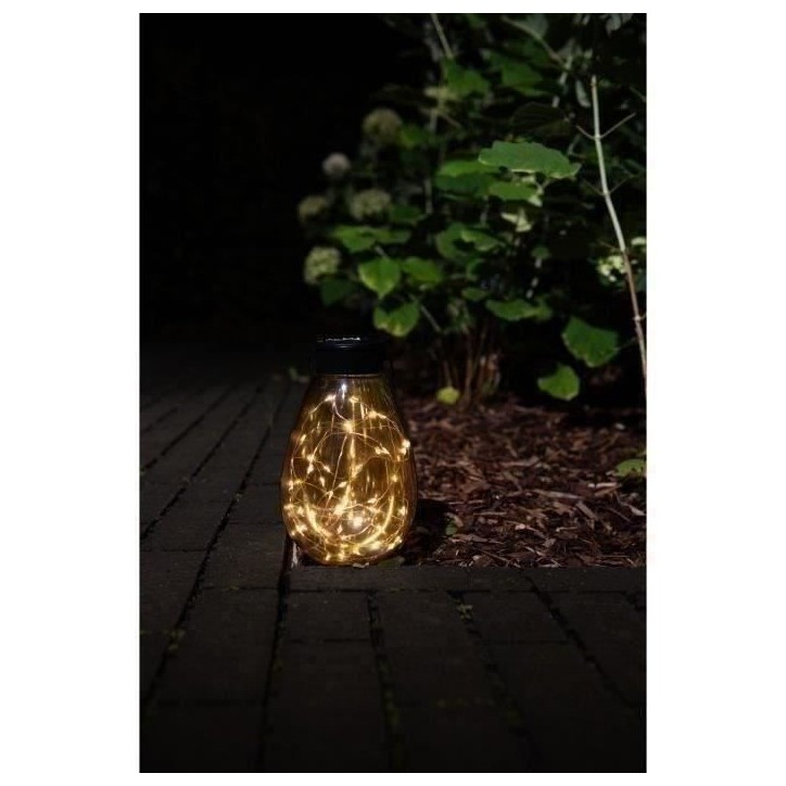 Lanterne Solaire - GARDEN ID Bali - Ø14 H23 cm - Éclairage 6-8h - Accrochage polyvalent - Pile AAA rechargeable. Lanterne Solaire - GARDEN ID Bali - Ø14 H23 cm - Éclairage 6-8h - Accrochage polyvalent - Pile AAA rechargeable.