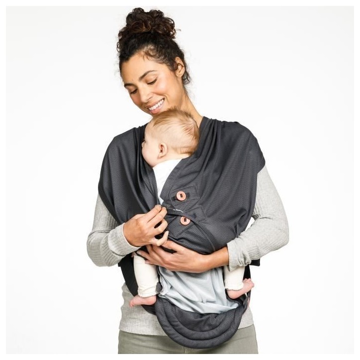 Porte bébé INFANTINO HUG&CUDDLE - A enfiler - 3 a 11,8 kg - Systeme écharpe de portage - Des la naissance