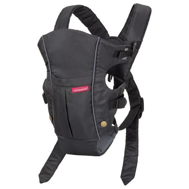 Porte-Bébé INFANTINO - Swift - Ergonomique - Noir/Bleu - Pour Bébé de 0 a 24 mois