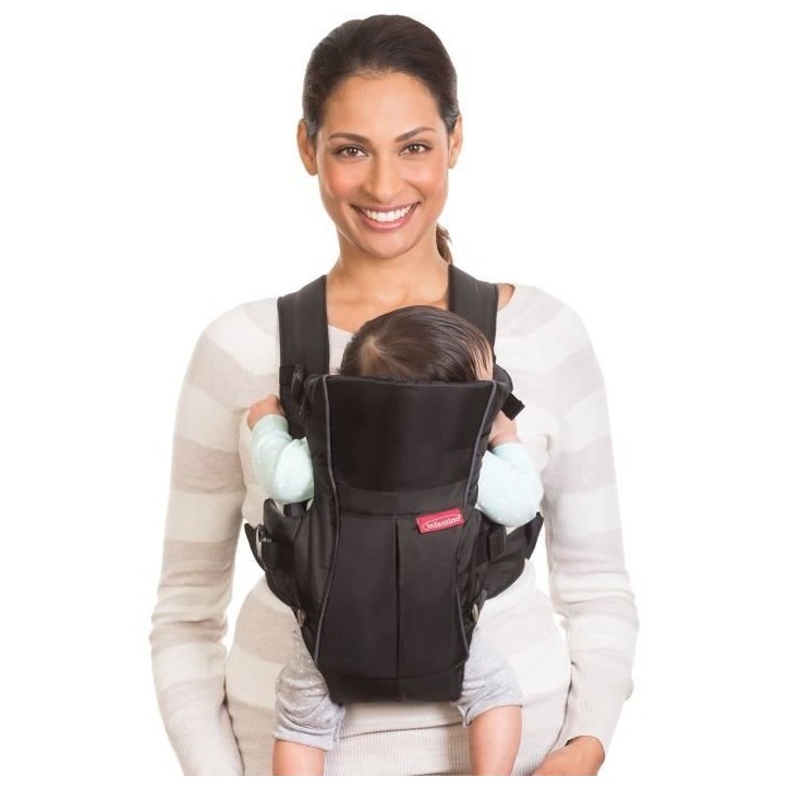 Porte-Bébé INFANTINO - Swift - Ergonomique - Noir/Bleu - Pour Bébé de 0 a 24 mois