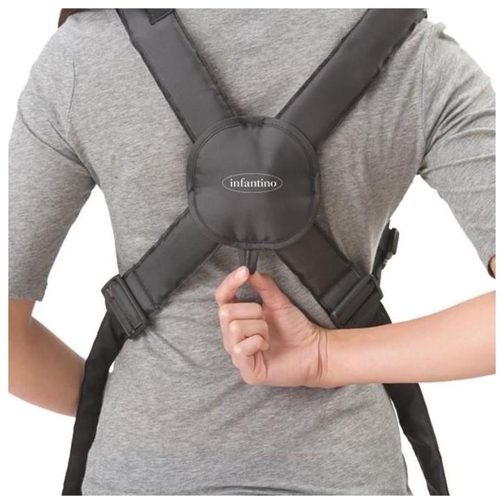 Porte-Bébé INFANTINO - Swift - Ergonomique - Noir/Bleu - Pour Bébé de 0 a 24 mois