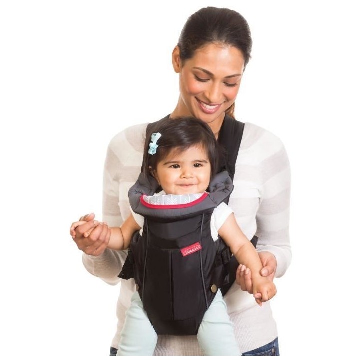 Porte-Bébé INFANTINO - Swift - Ergonomique - Noir/Bleu - Pour Bébé de 0 a 24 mois