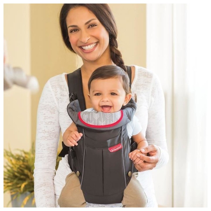 Porte-Bébé INFANTINO - Swift - Ergonomique - Noir/Bleu - Pour Bébé de 0 a 24 mois