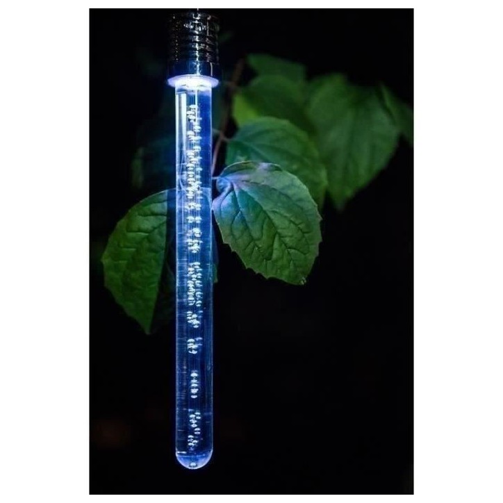 Lanterne Bâton Solaire - GARDEN ID Cristal - 22 cm - Couleur changeante - Autonomie 6-8h - Pile rechargeable.