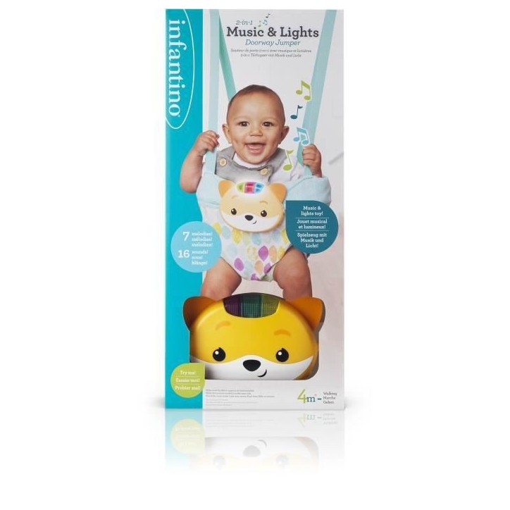 Sauteur de porte - INFANTINO - 303117 - Renard 2 en 1 - Sons et lumieres