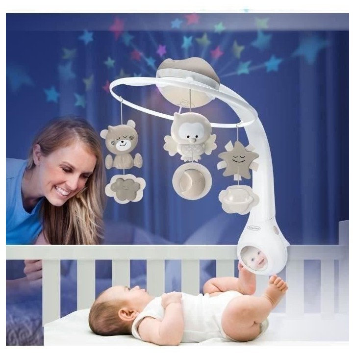 Mobile - INFANTINO - 4915 - Douce Nuit 3en1 - Blanc