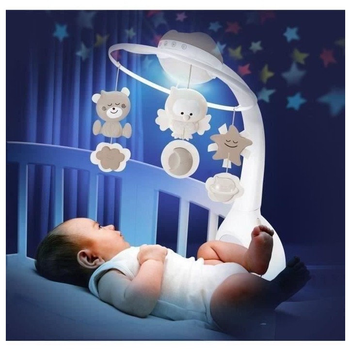 Mobile - INFANTINO - 4915 - Douce Nuit 3en1 - Blanc