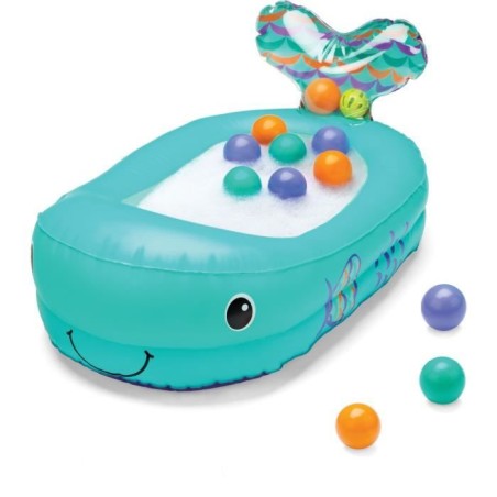 Baignoire baleine gonflable - Avec balles de jeu et thermometre intég