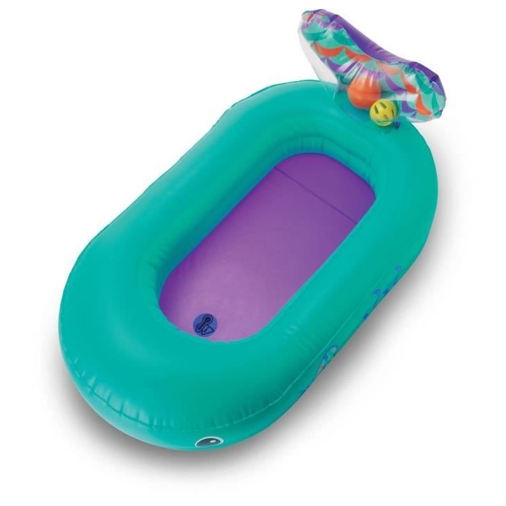 Baignoire baleine gonflable - Avec balles de jeu et thermometre intégré - 76.2 x 45.7 cm - Bleu - INFANTINO Baignoire baleine gonflable - Avec balles de jeu et thermometre intégré - 76.2 x 45.7 cm - Bleu - INFANTINO
