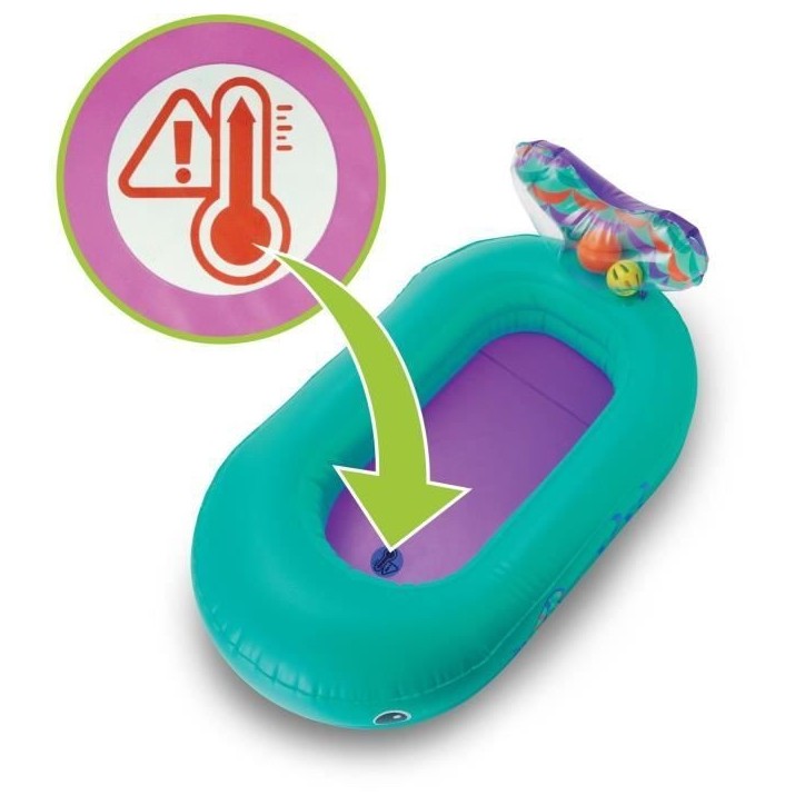 Baignoire baleine gonflable - Avec balles de jeu et thermometre intégré - 76.2 x 45.7 cm - Bleu - INFANTINO Baignoire baleine gonflable - Avec balles de jeu et thermometre intégré - 76.2 x 45.7 cm - Bleu - INFANTINO