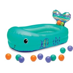 Baignoire baleine gonflable - Avec balles de jeu et thermometre intég