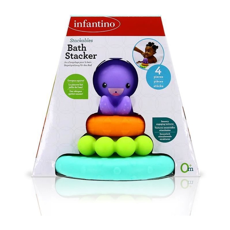 Jouet de bain - INFANTINO - Pyramide de bain pieuvre Jouet de bain - INFANTINO - Pyramide de bain pieuvre