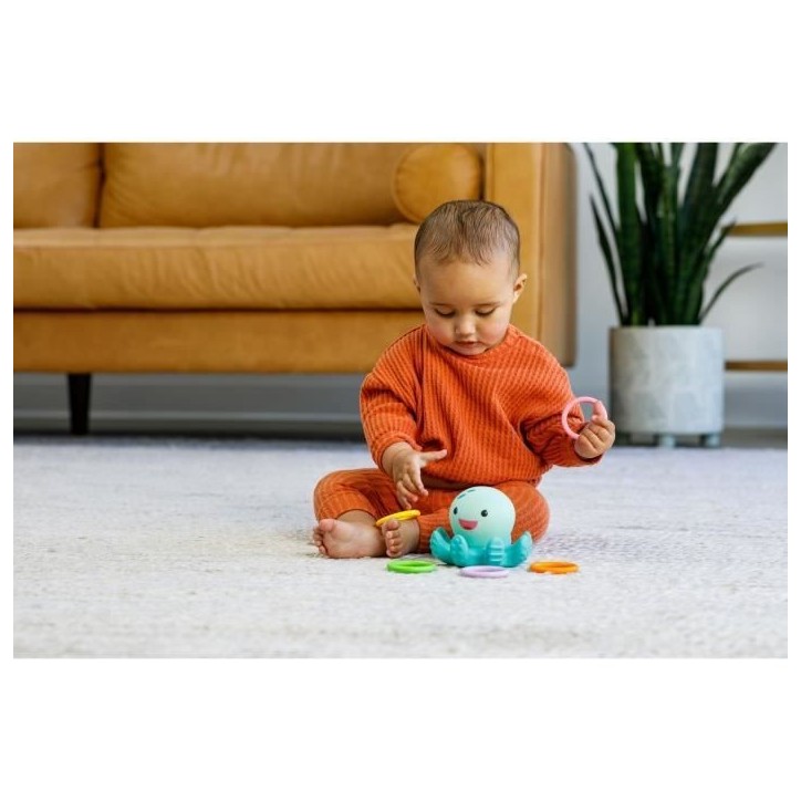Jouet de bain - INFANTINO - Pieuvre Lumineuse de bain avec anneaux Jouet de bain - INFANTINO - Pieuvre Lumineuse de bain avec anneaux