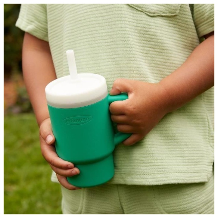 Ma premiere tasse - INFANTINO - Silicone - Vert sapin Ma premiere tasse - INFANTINO - Silicone - Vert sapin
