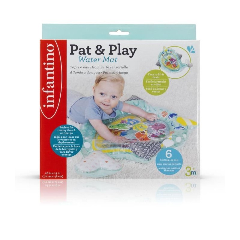 INFANTINO Tapis a eau Découverte sensorielle licorne des mers - 71 x