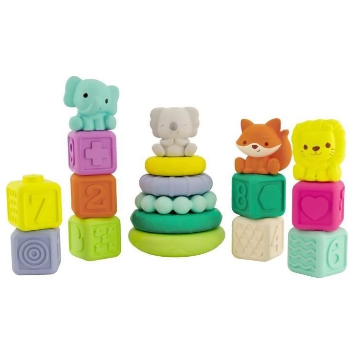 Coffret de 20 pieces sensorielles - INFANTINO - 315222 - Empilables