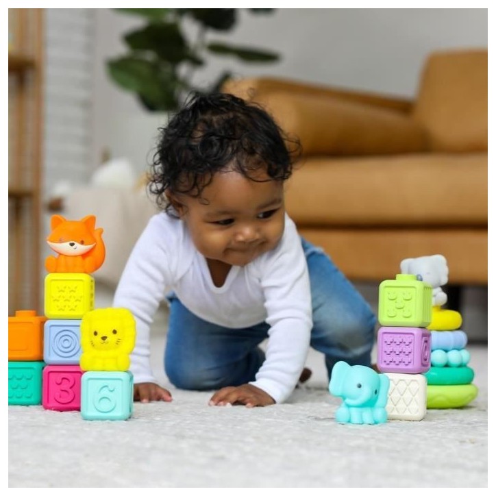 Coffret de 20 pieces sensorielles - INFANTINO - 315222 - Empilables