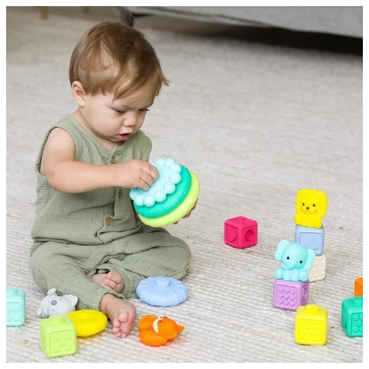Coffret de 20 pieces sensorielles - INFANTINO - 315222 - Empilables