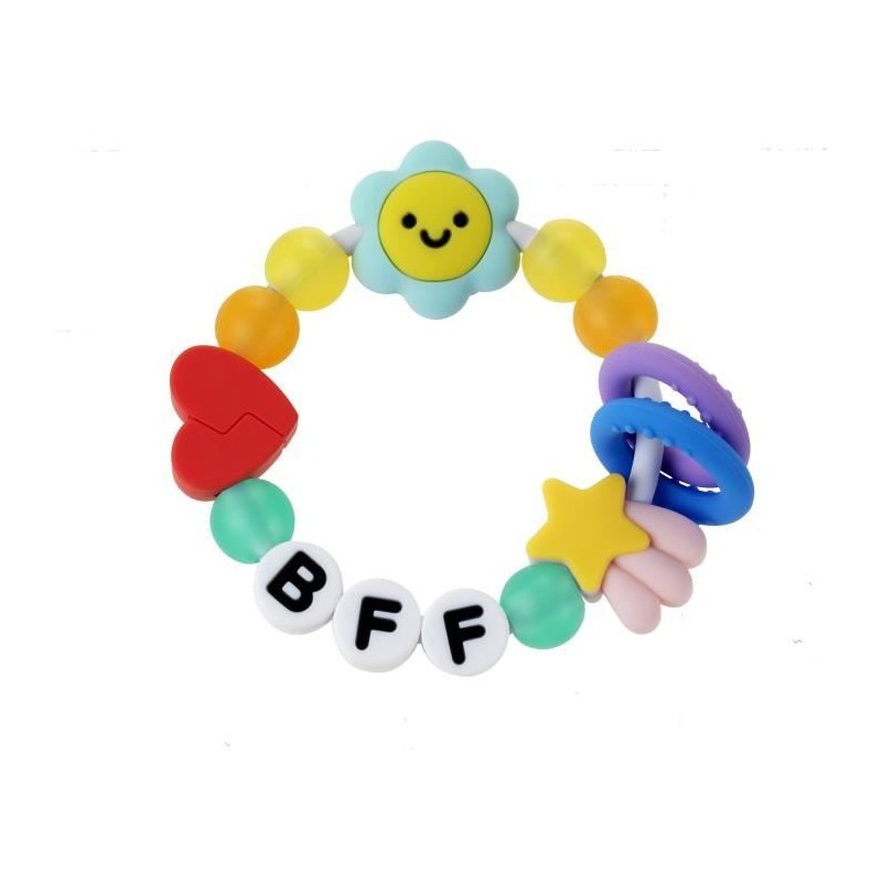 Bracelet de dentition de l'amitié - INFANTINO - 316790 - Silicone - B
