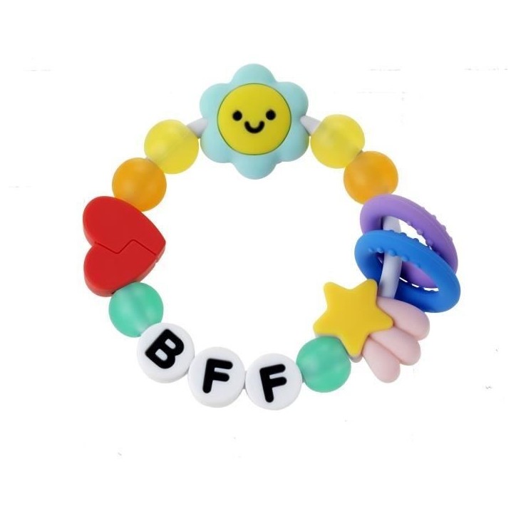 Bracelet de dentition de l'amitié - INFANTINO - 316790 - Silicone - Best Friend Forever Amis pour la vie Bracelet de dentition de l'amitié - INFANTINO - 316790 - Silicone - Best Friend Forever Amis pour la vie