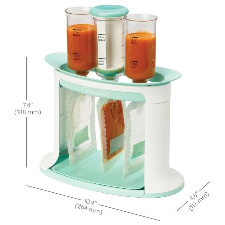 Station de remplissage - INFANTINO - Squeeze Station - Préparation gourdes maison - Compatible purées, compotes, yaourts Station de remplissage - INFANTINO - Squeeze Station - Préparation gourdes maison - Compatible purées, compotes, yaourts
