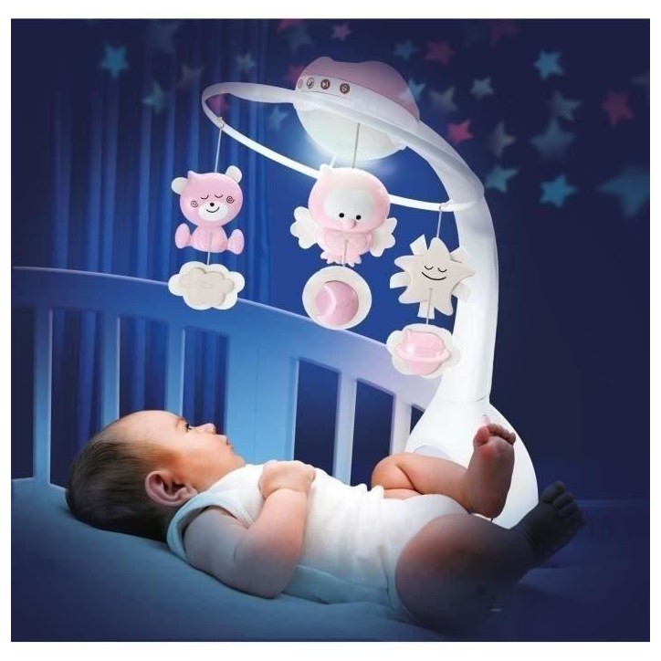 Mobile - INFANTINO - 4914 - Douce Nuit 3en1 - Rose Mobile - INFANTINO - 4914 - Douce Nuit 3en1 - Rose