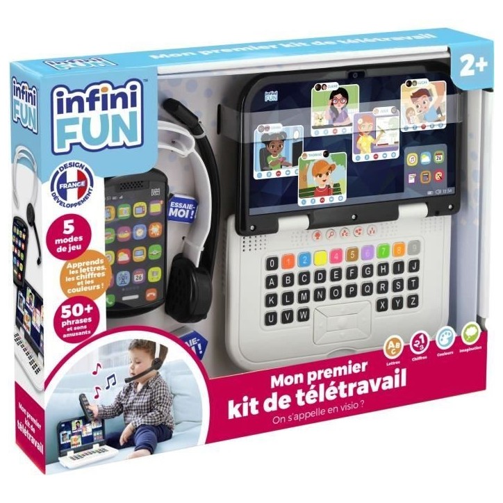 Kit Télétravail - KD - Mon Premier Kit de Télétravail - Effets lumineux et sons réalistes des 18 mois Kit Télétravail - KD - Mon Premier Kit de Télétravail - Effets lumineux et sons réalistes des 18 mois