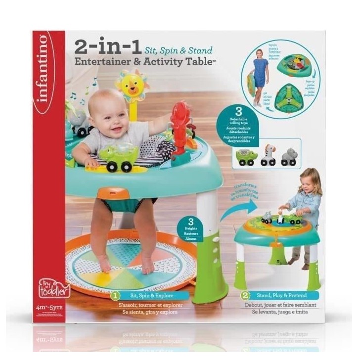 INFANTINO Table d'activités modulable 2 en 1 INFANTINO Table d'activités modulable 2 en 1
