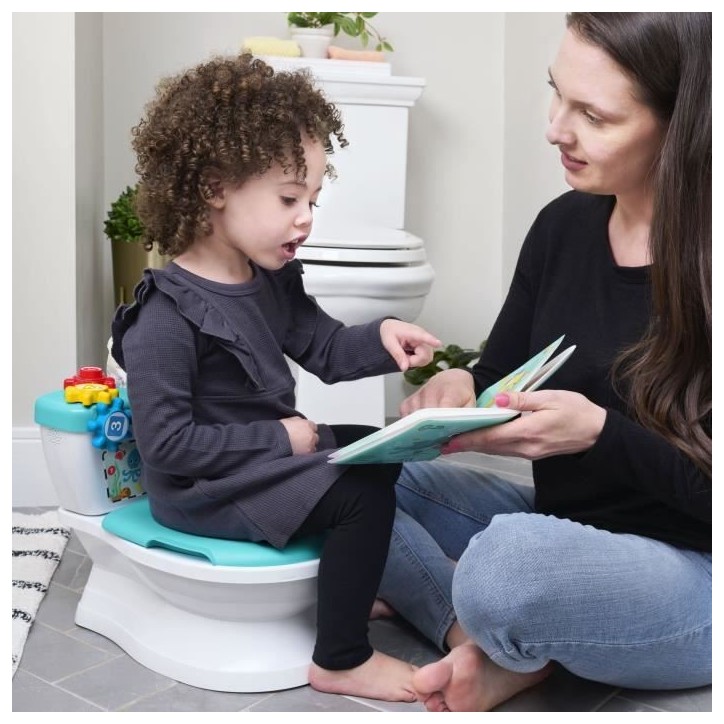 BABY EINSTEIN Mini Toilette enfant avec Réducteur de Toilette inclus, Chasse d'eau musicale, ludique, Cadeau Noel bébé BABY EINSTEIN Mini Toilette enfant avec Réducteur de Toilette inclus, Chasse d'eau musicale, ludique, Cadeau Noel bébé