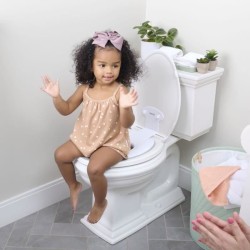 INGENUITY Réducteur de lunette de toilette enfant, Flip & Sit,univers