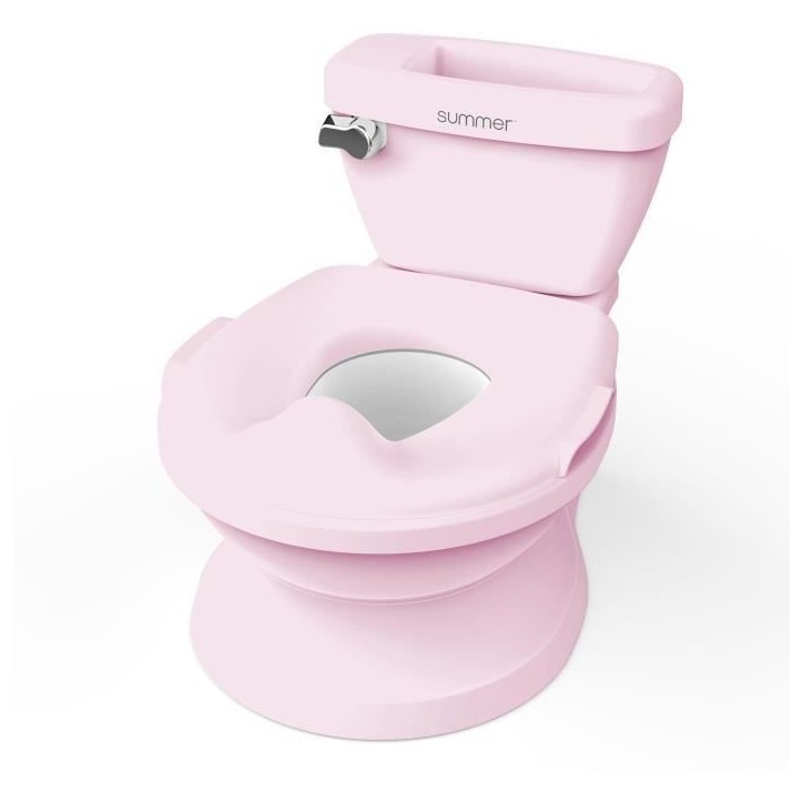 INGENUITY Mini Toilette fille avec Réducteur de Toilette enfant inclus, Chasse d'eau musicale