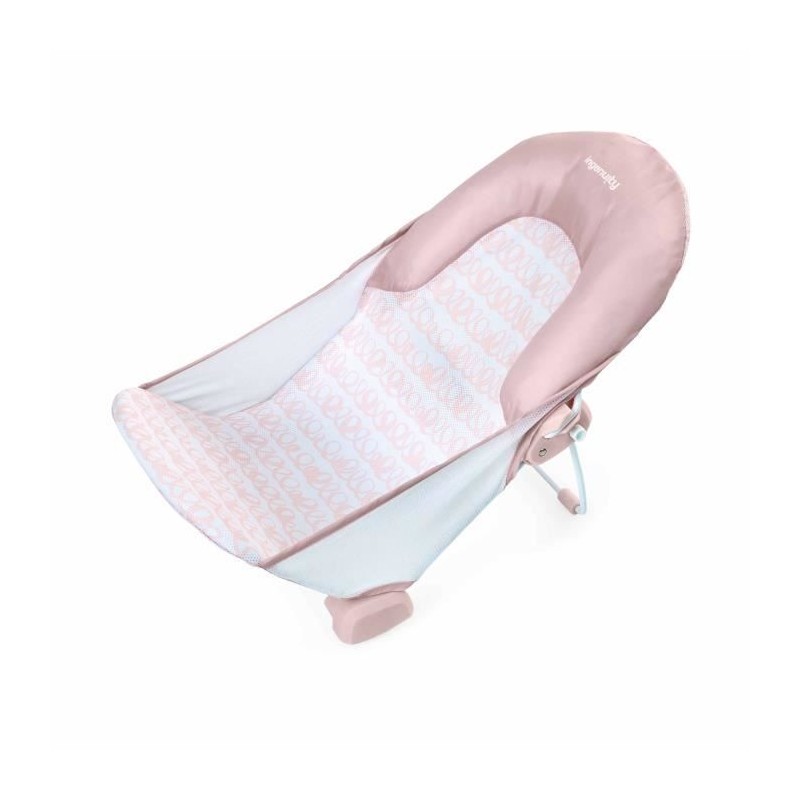 INGENUITY Transat de bain pour bébé fille pliable rose