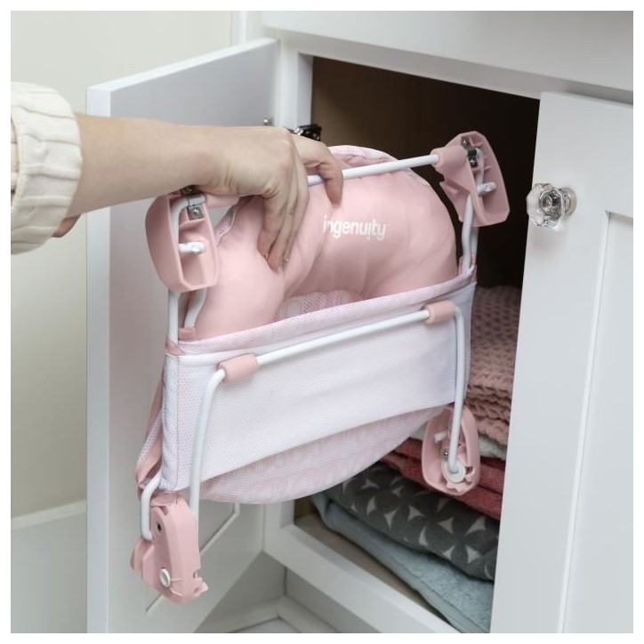 INGENUITY Transat de bain pour bébé fille pliable rose INGENUITY Transat de bain pour bébé fille pliable rose