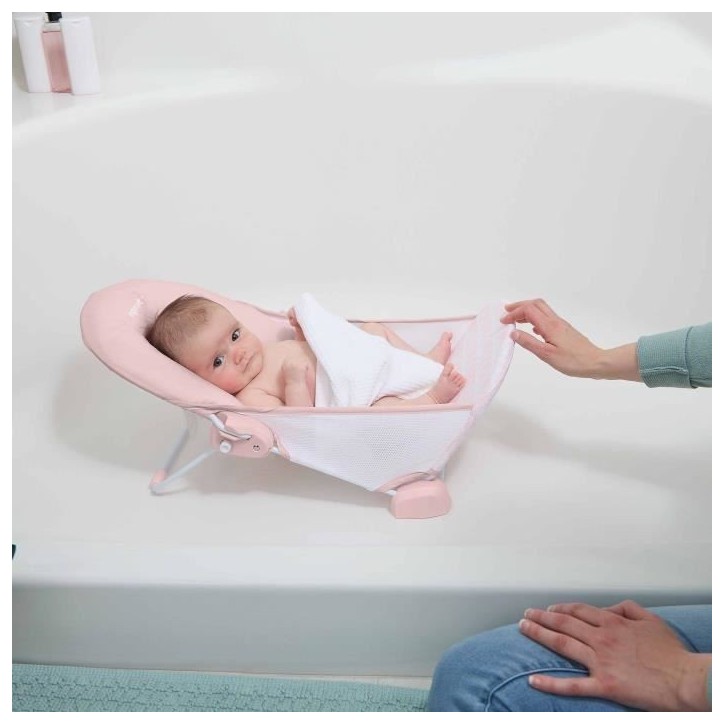 INGENUITY Transat de bain pour bébé fille pliable rose INGENUITY Transat de bain pour bébé fille pliable rose
