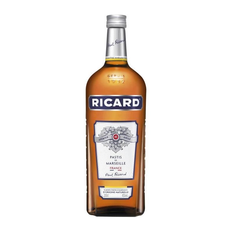 Ricard - Pastis de Marseille - Apéritif anisé - 45,0% Vol. - 200cl Ricard - Pastis de Marseille - Apéritif anisé - 45,0% Vol. - 200cl