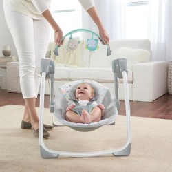 INGENUITY Transat pour bébé balancelle électrique pliable - Foret -