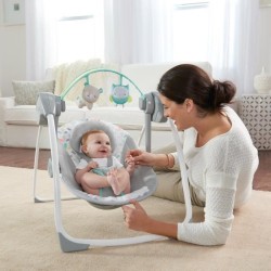 INGENUITY Transat pour bébé balancelle électrique pliable - Foret -