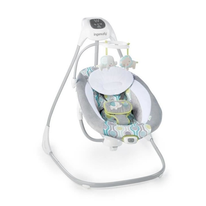 INGENUITY Balancelle transat bébé électrique pivotante 180° – Everston, 6 vitesses, Cadeau Noel bébé INGENUITY Balancelle transat bébé électrique pivotante 180° – Everston, 6 vitesses, Cadeau Noel bébé