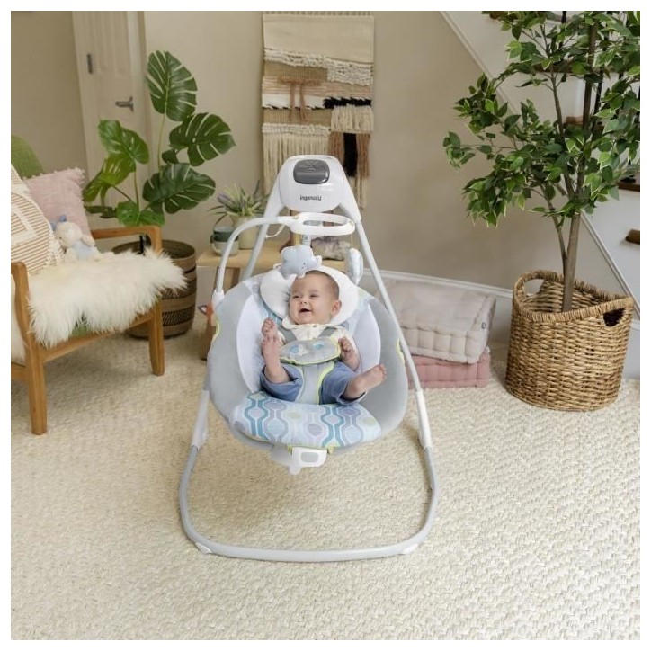 INGENUITY Balancelle transat bébé électrique pivotante 180° – Everston, 6 vitesses, Cadeau Noel bébé INGENUITY Balancelle transat bébé électrique pivotante 180° – Everston, 6 vitesses, Cadeau Noel bébé