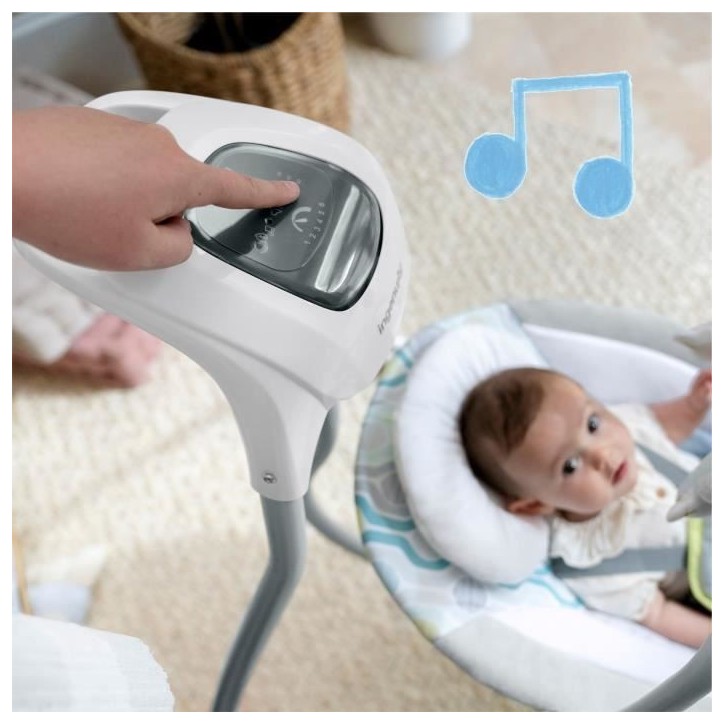 INGENUITY Balancelle transat bébé électrique pivotante 180° – Everston, 6 vitesses, Cadeau Noel bébé INGENUITY Balancelle transat bébé électrique pivotante 180° – Everston, 6 vitesses, Cadeau Noel bébé